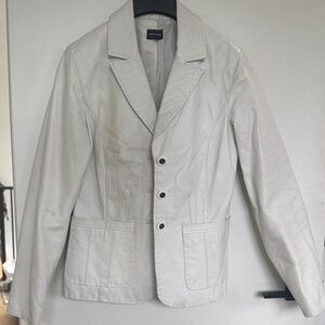 Women’s Modeszene white leather blazer